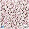 BeadTin White Opaque 7mm Coin Plastic Alpha Beads - Pink Letter Mix (250pcs)